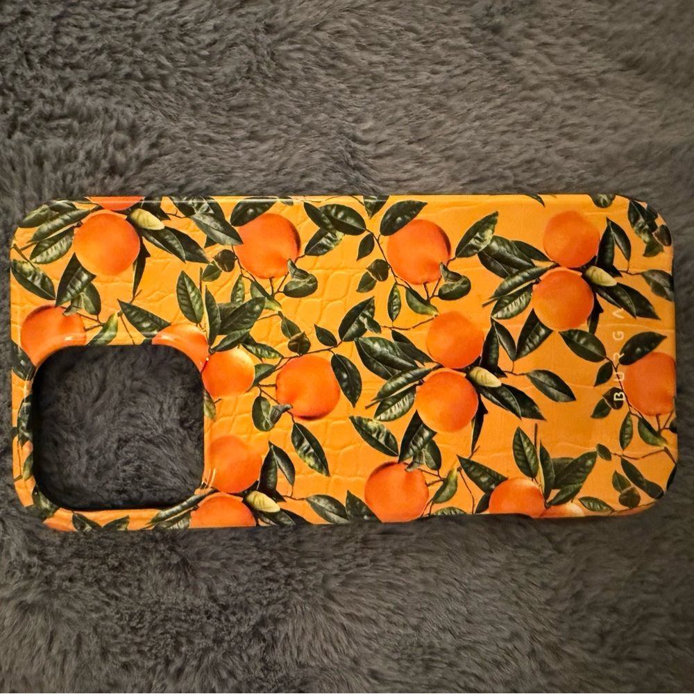 BURGA Vibrant Orange Fruit Pattern Phone Case